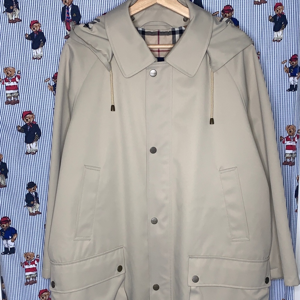 Authentic Burberry Rain Parka w/removable hood